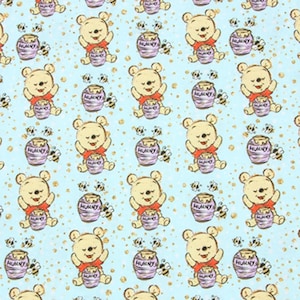 Winnie The Pooh Fabric Pooh Bear Fabric 100% cotton Quilting Fabric Cartoon Fabric By The Half Yard