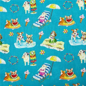 Dog Fabric Pet Fabric Summer Fabric 100% cotton Cartoon Fabric By The Half Yard