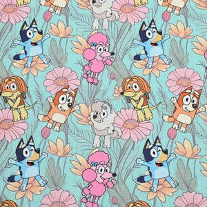 Bluey Fabric Cartoon Fabric 100% cotton By The Half Yard