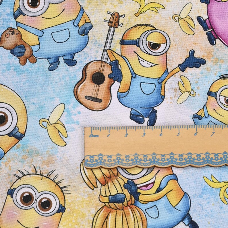 Minions Fabric 100% Cotton Cartoon Fabric by the Half Yard - Etsy