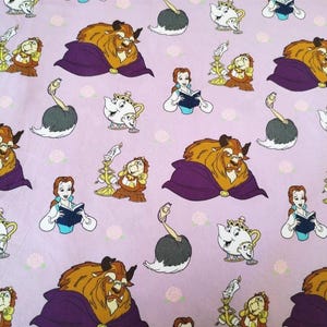 Beauty and the Beast Fabric Princess Belle Fabric 100% cotton Cartoon Fabric By The Half Yard