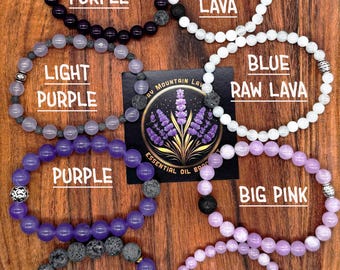 Dyed Quartz Essential Oil Bracelets
