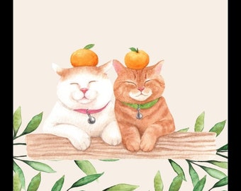 Funda de pizarra con inserto impreso (para funda de iPhone) - Autumn Friends