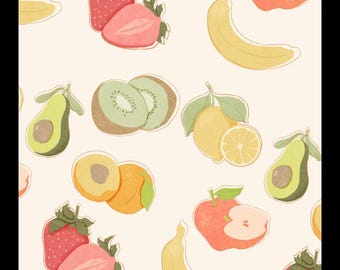 Funda de pizarra con inserto impreso (para funda de iPhone) - Ensalada de frutas