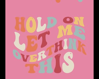 Funda de pizarra con inserto impreso (para funda de iPhone) - Overthinker