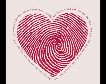 Funda de pizarra con inserto impreso (para funda de iPhone) - Touch My Heart