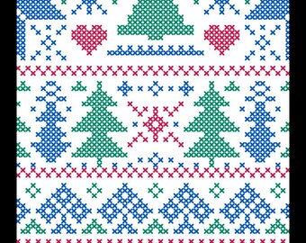 Inserto impreso para funda de pizarra (para funda de iPhone) - Suéter navideño