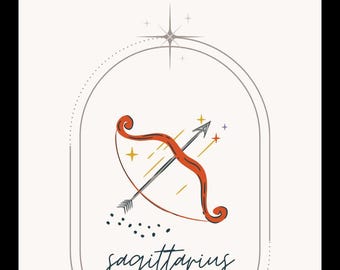 Inserto impreso para funda de pizarra (para funda de iPhone) - Signo del zodíaco enmarcado