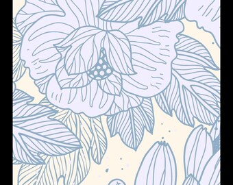 Funda de pizarra con inserto impreso (para funda de iPhone) - Bloom