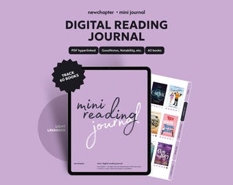 Digital Reading Journal: Book Tracker, Goodnotes Planner (PDF), Read a new book month
