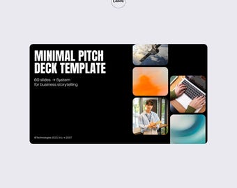 Minimal Business Pitch Deck Canva Template: Slides for Startup, Proposals, Webinars, Workshops, Investor Presentation