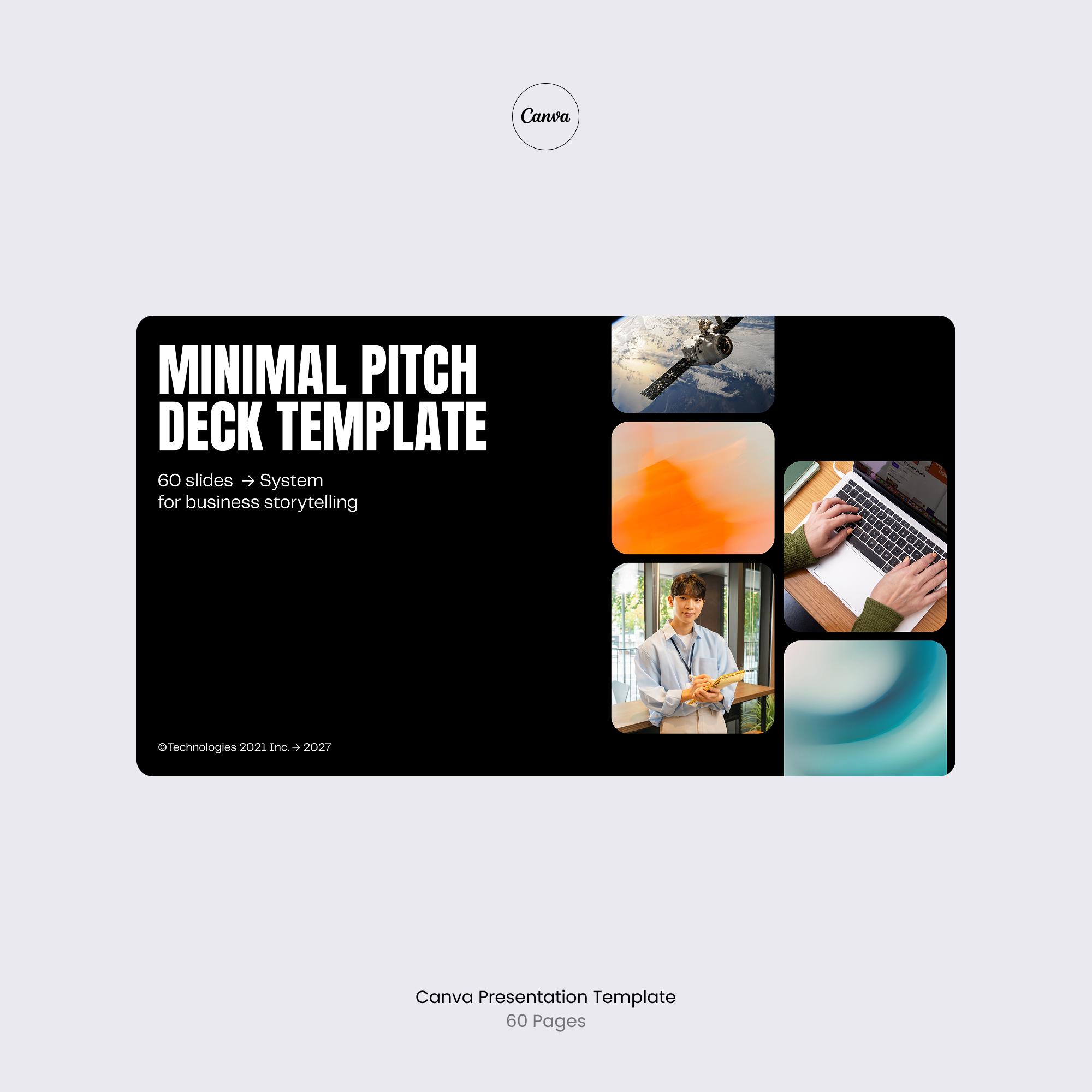 Minimal Business Pitch Deck Canva Template: Slides for Startup ...