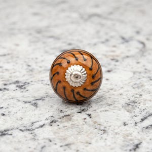 Vintage Ceramic Drawer Knobs, Green Brown Black Cabinet Pulls, Boho Chic Furniture Handles, Decorative Kitchen Cupboard Door Knobs