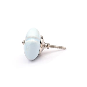 Handcrafted Blue Square Ceramic Knobs – Hand Painted Cabinet Pulls, Vintage Drawer Handles, Kitchen Cupboard Door Hardware