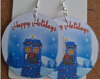 TV Christmas Earrings in Many Different Designs