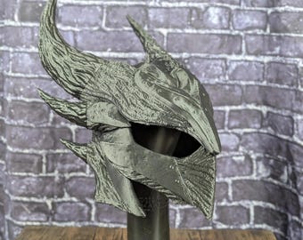 Dark Horned Fantasy Helmet