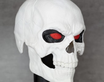 3D Printed Evil Skull Helmet with Articulated Jaw