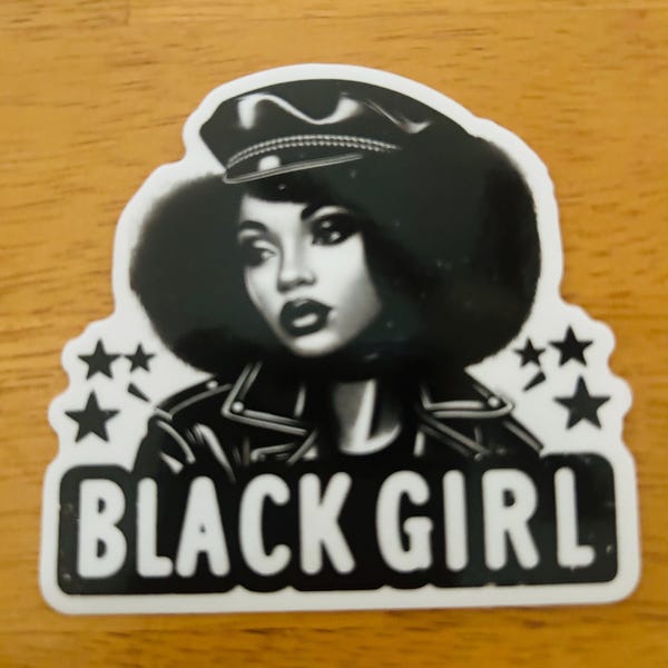 Black Girl Vinyl Sticker