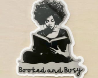 Booked and Busy Vinyl Sticker