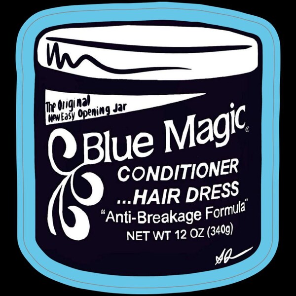 Blue Magic Hair Conditioner Sticker