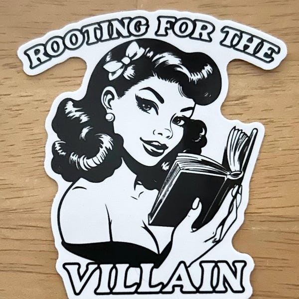Rooting For The Villain Book Lovers  Vinyl Sticker