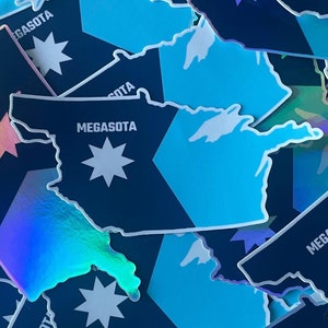 MEGAsota - Minnesota State Flag border expansion sticker