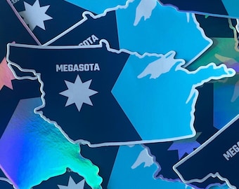 MEGAsota - Minnesota State Flag border expansion sticker