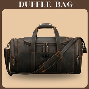 Leather Duffle bag, Weekender Bag, Duffel Bag, Duffel Trolley, Travel Bag, Leather bag for men Overnight Holdall carry on bag, Gifts for Him
