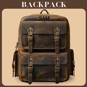 Sac à dos pour ordinateur portable en cuir, sac à dos en cuir, sac à dos de bureau personnalisé, sac de voyage, sac à dos, cartable en cuir, sac à bandoulière, cadeau pour elle