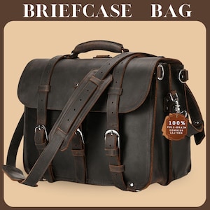 Sac à dos pour ordinateur portable, cartable en cuir pour homme, sac en cuir, sac à bandoulière, sac à bandoulière, sac à dos de bureau, sac messager, cartable, cadeau