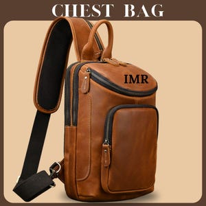 Brusttasche aus Leder, Schultertasche für Männer, Umhängetasche aus Leder, Messenger Bag, personalisierte Leder Reisetasche, Geschenk für ihn, Geschenk für sie