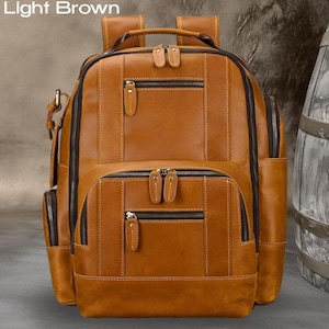 Leather Backpack men, Office Shoulder bag, Laptop Backpack, Leather Rucksack, Leather Travel Backpack, personalized School bag, Gift him her