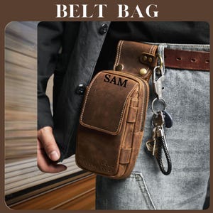 Bolso de hombro para hombre, bolso cruzado, bolso bandolera, riñonera, bolso bandolera de cuero para hombre, cartera pequeña, riñonera de cuero de grano completo, regalo para ella