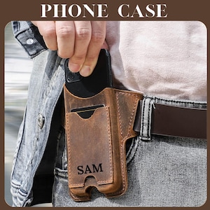 Estuche para teléfono, Estuche para cinturón, Estuche de cuero para teléfono, Funda de cuero para celular, Estuche para teléfono para hombre, Estuche para teléfono de cintura, Estuche para teléfono con grabado completo