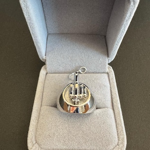 Anillo ajustable para el tercer dedo en plata: diseño retráctil único, joyería llamativa, regalo perfecto para su novio, él o alguien especial