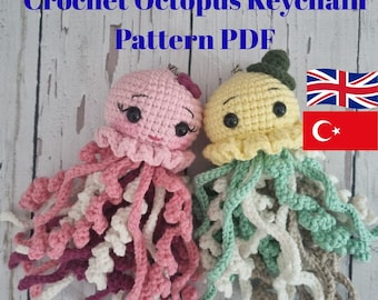 Crochet Octopus Keychain Pattern: Amigurumi Plush Toy (PDF Pattern), Easy Crochet Pattern