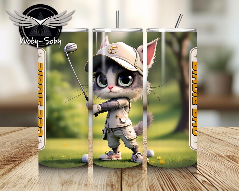 Birdie Bro Tumbler Sublimation Design, Golf Cartoon (PNG Digital ...
