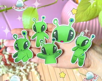 Aftonsparv Alien Sticker Set | IKEA Plushie Inspired Kawaii Alien