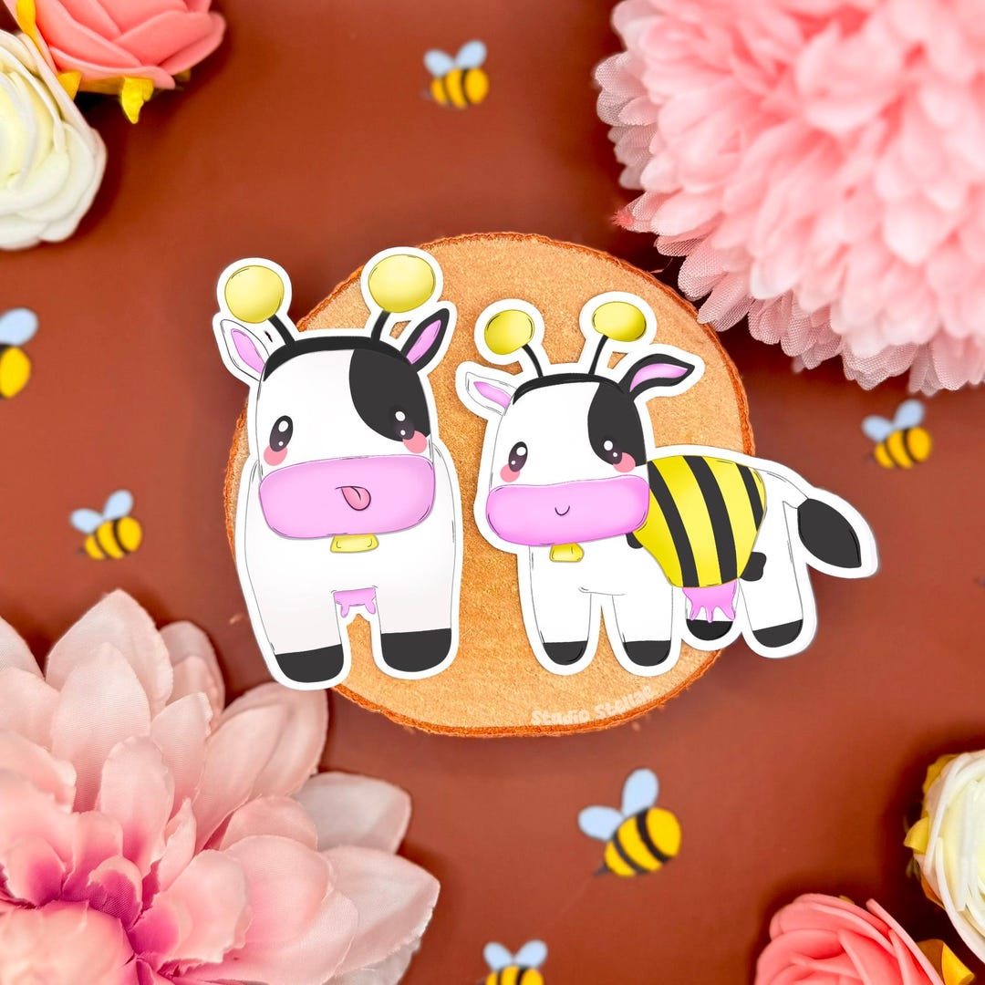 Bee Cow Sticker Set | Mysims Kingdom Nostalgic Stickers | Roxy Road's ...