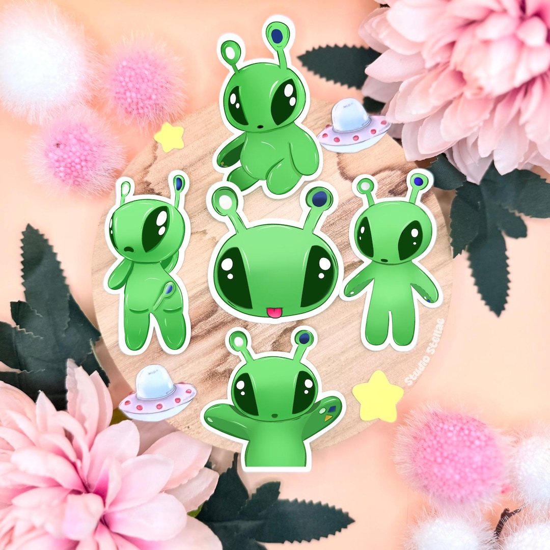 Aftonsparv エイリアンステッカーセット | IKEAのぬいぐるみに