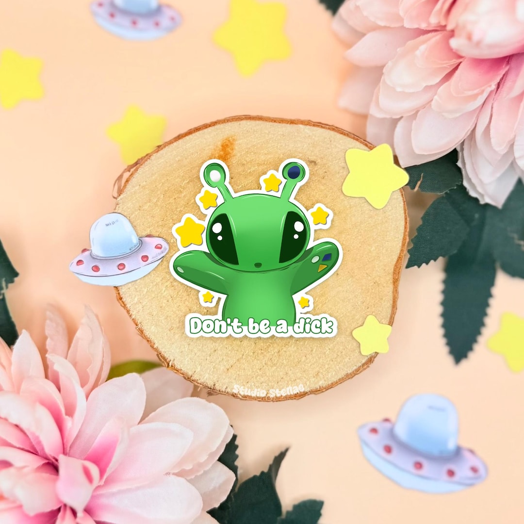 Aftonsparv Alien Sticker | IKEA Plushie Fan Art | Don't Be a Dick