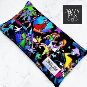 Microwavable Heating Pad, Warm Therapy, Cold Therapy, Freezer Bag, Whole Flax Seeds, Self Care Gift, Max & Goofy Toon, Ready to Ship