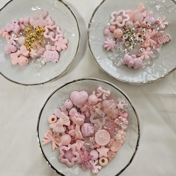 Kawaii Bead Mix: Glass & Acrylic Rhinestone Spacers