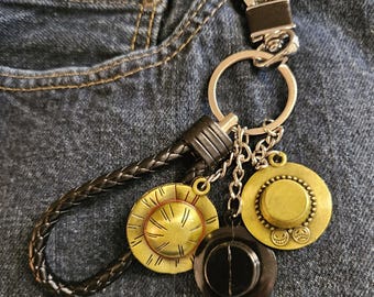 Anime Three Brothers One Piece Clip Keychain Set. Ships from USA.