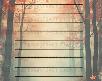 Herbstwald Junk Journal Seiten, Herbst Scrapbook Papier (digitaler Download)