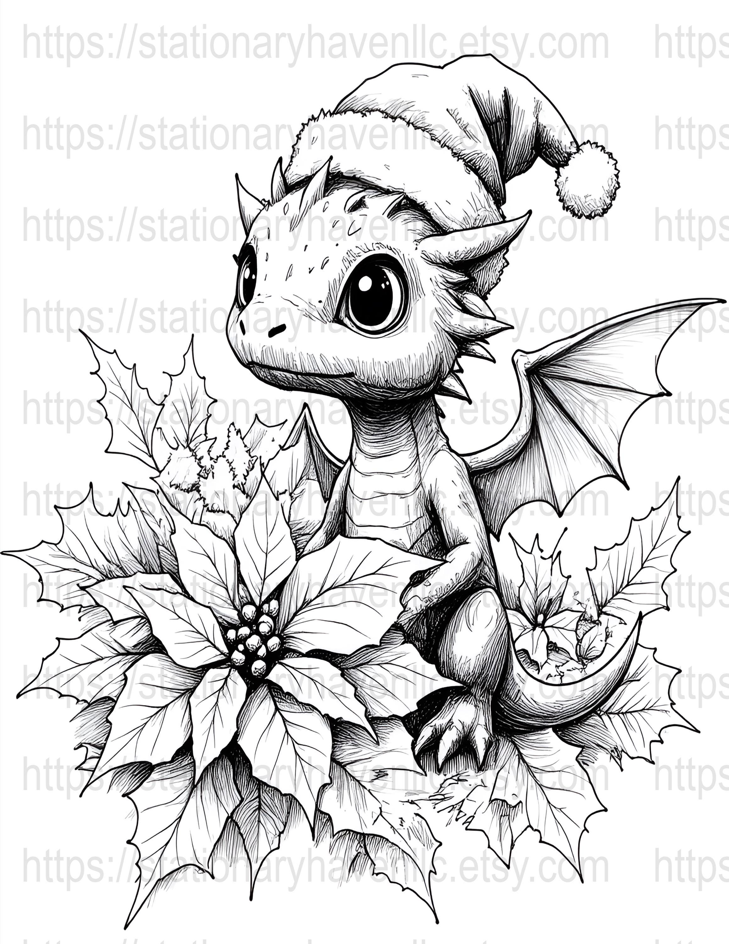 Kleurplaat draak - Etsy België, image size:2318x3000