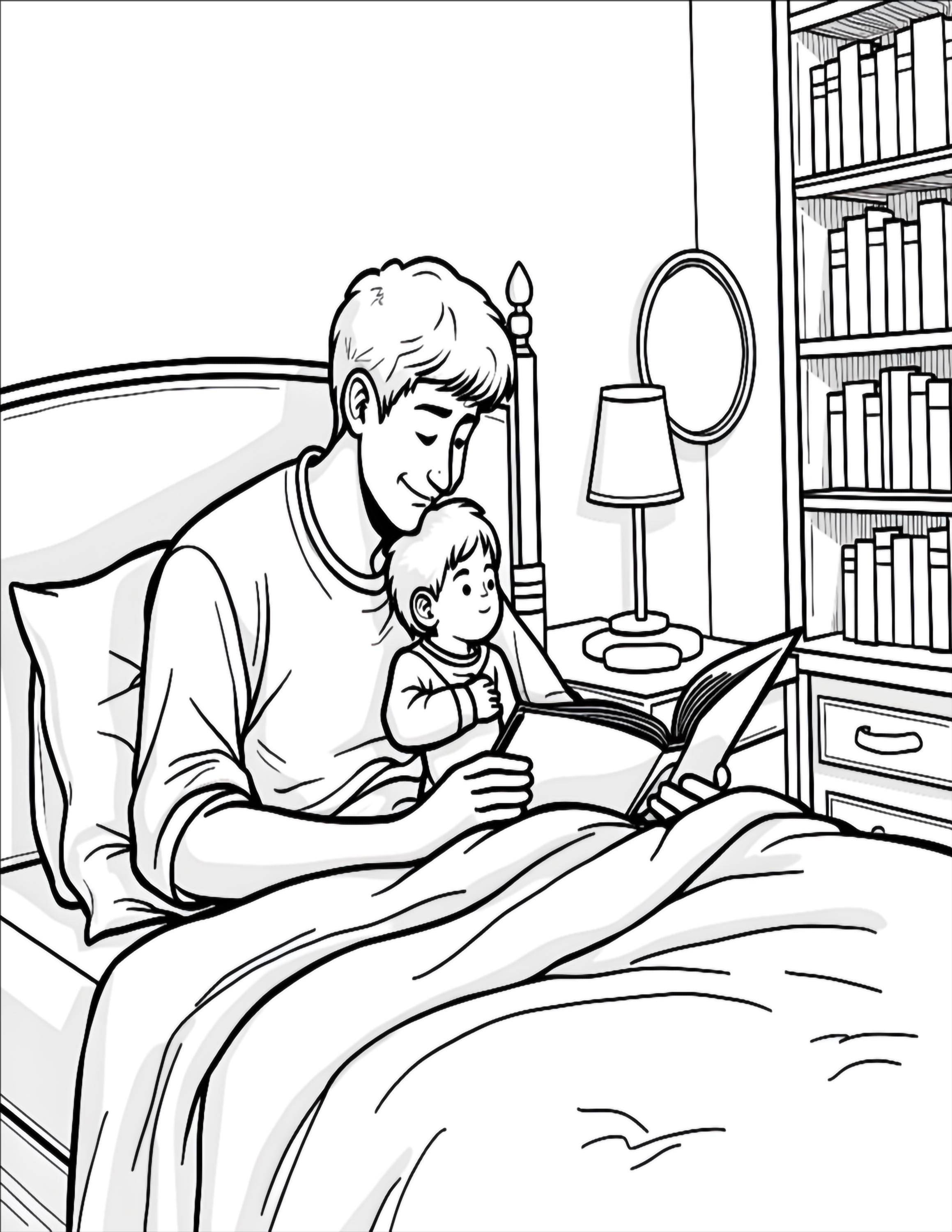Fathers Day Coloring Pages Bundle for Kids Fun Activity for Dad and ...