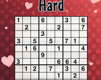 20 trudnych łamigłówek Sudoku z kluczem odpowiedzi, gra logiczna, Sudoku do druku, łamigłówki, łamigłówki liczbowe, łamigłówki matematyczne, dla miłośników Sudoku