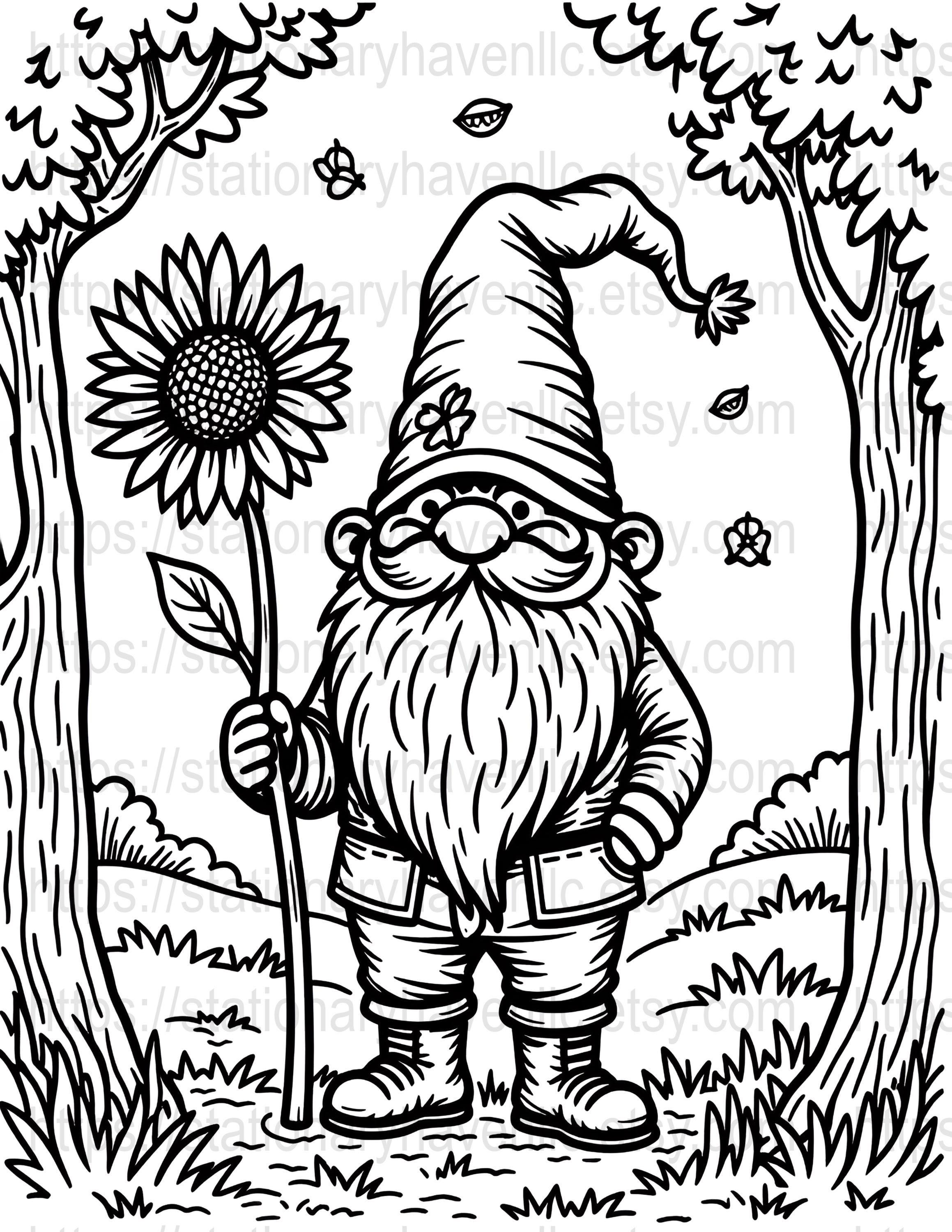 42 Adorable Gnome Crafts for Kids They Can't Help But Love! 24 20 Gnome Coloring Pages, Printable Sheets, Garden Gnome Art, Fun…