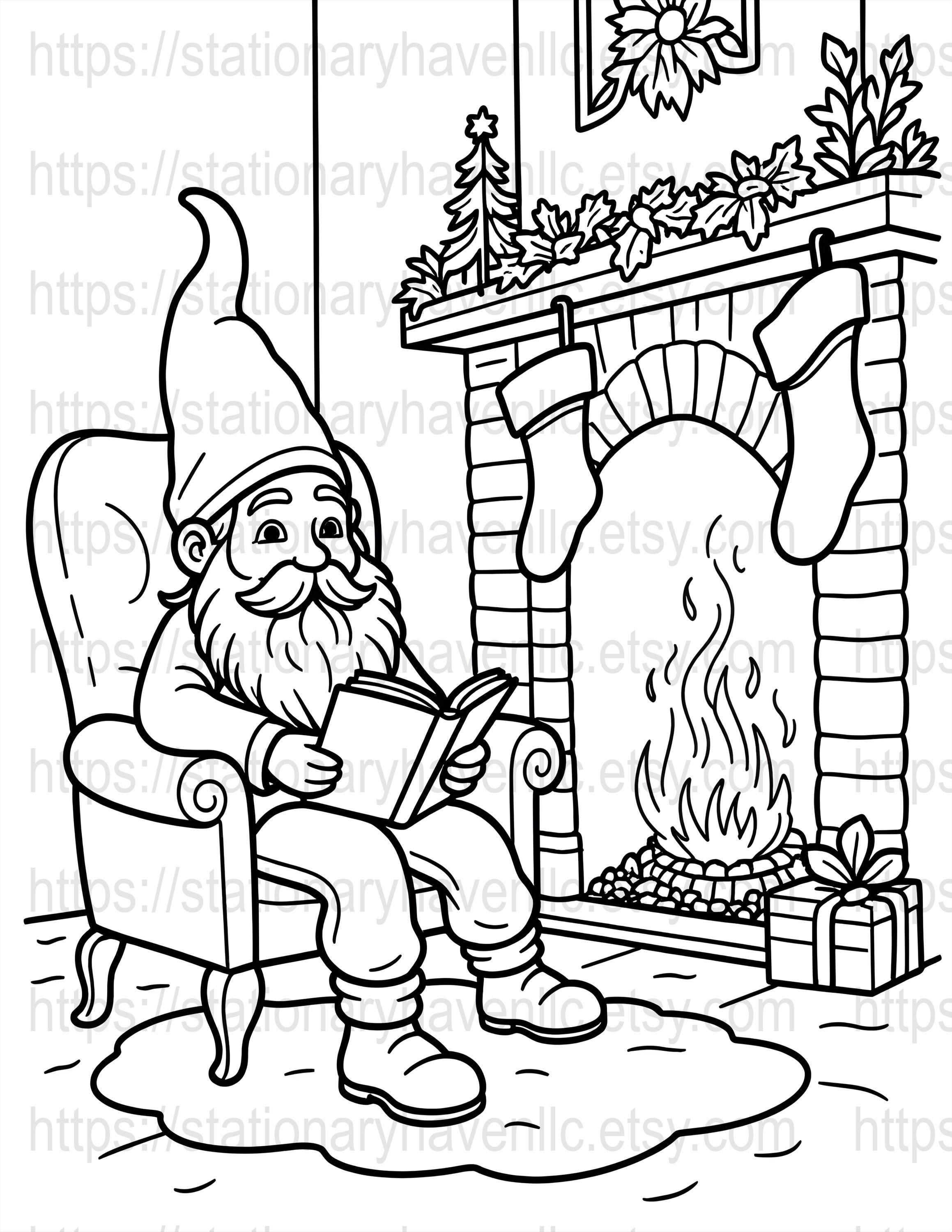 40 Adorable Reindeer Crafts for Kids They'll Love 30 20 Gnome Christmas Coloring Pages, Reindeer Printable (Digital Download)